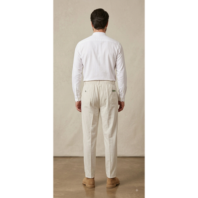 Keten Şalvar Pantolon Krem - Resim 3