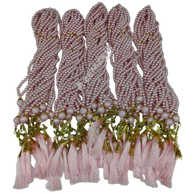 İnci Tesbih Plastik Pembe - Resim 1